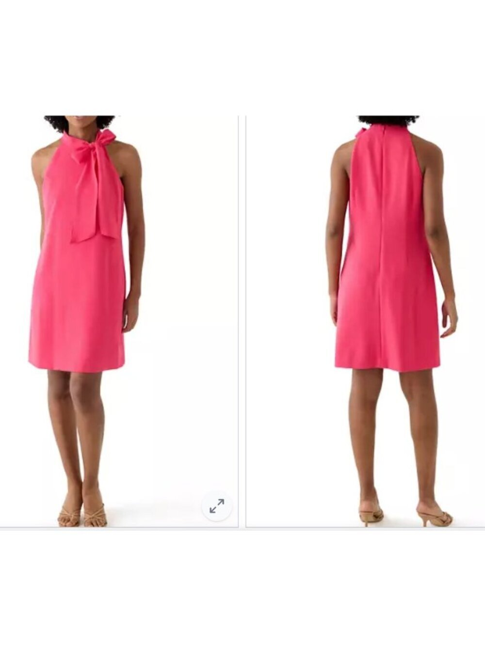 New Vince Camuto Women's Size 12 Rose Halter Bow-Neck Dress *small stains*